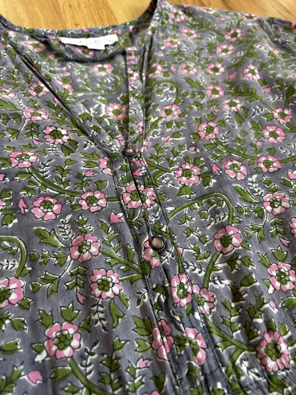EMERSON FRY india collection midnight wallflower organic frances dress size M - Picture 13 of 16